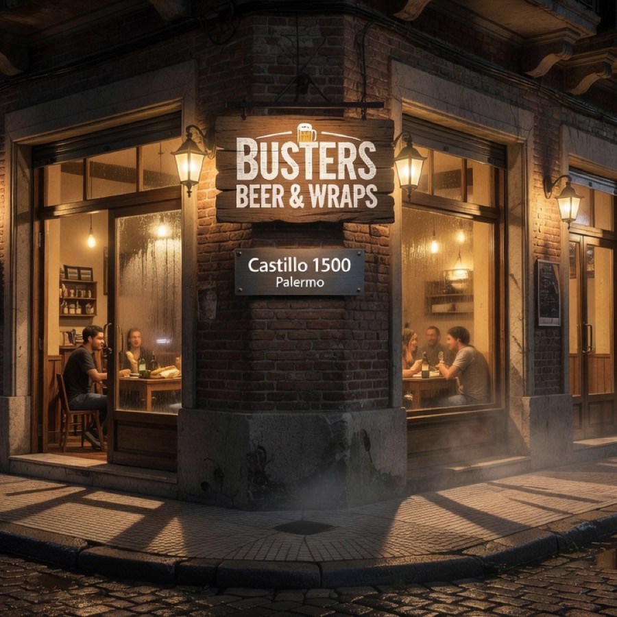 Barra de cervezas tiradas en Busters, Palermo